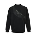 Prada Asymmetric Zip-Panel Sweatshirt — Black