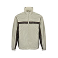 Prada Contrast-Panel Zip Jacket — Light Grey