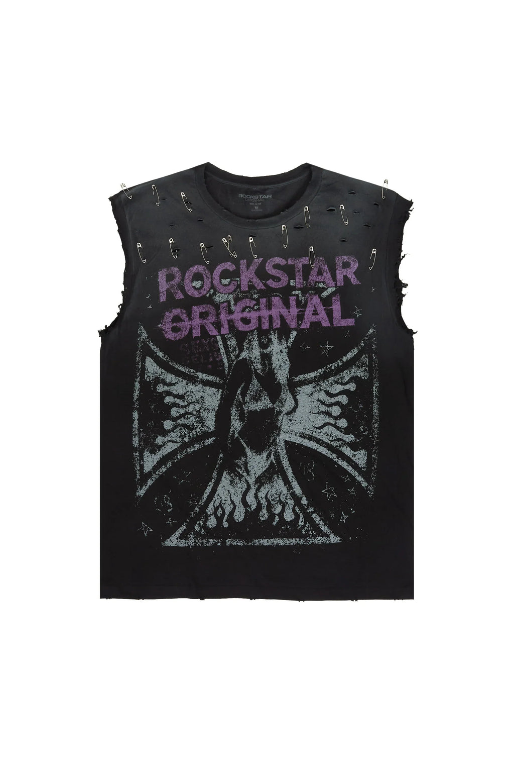 Dailin Black Oversized Cut Off T-Shirt - image 1