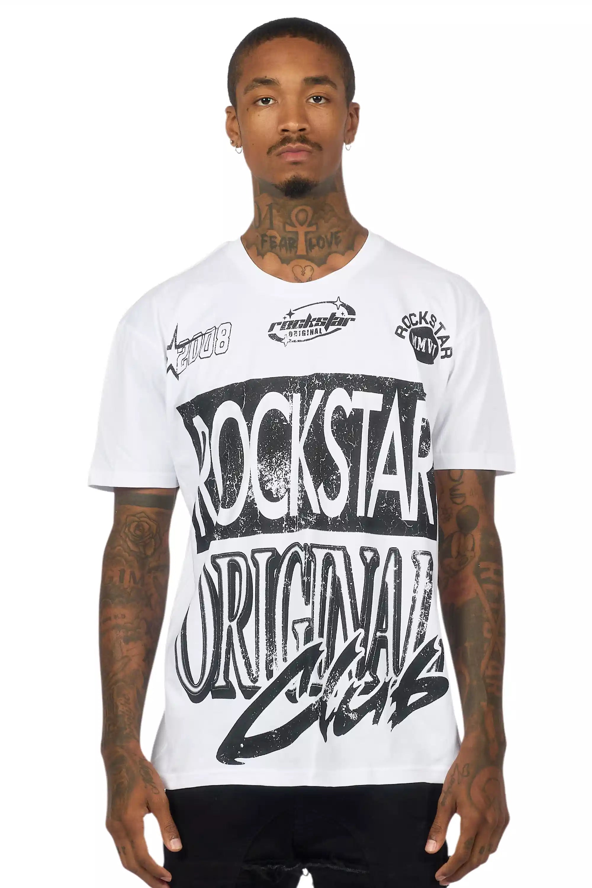 Rylok White/Black Oversized Graphic T-Shirt - image 2