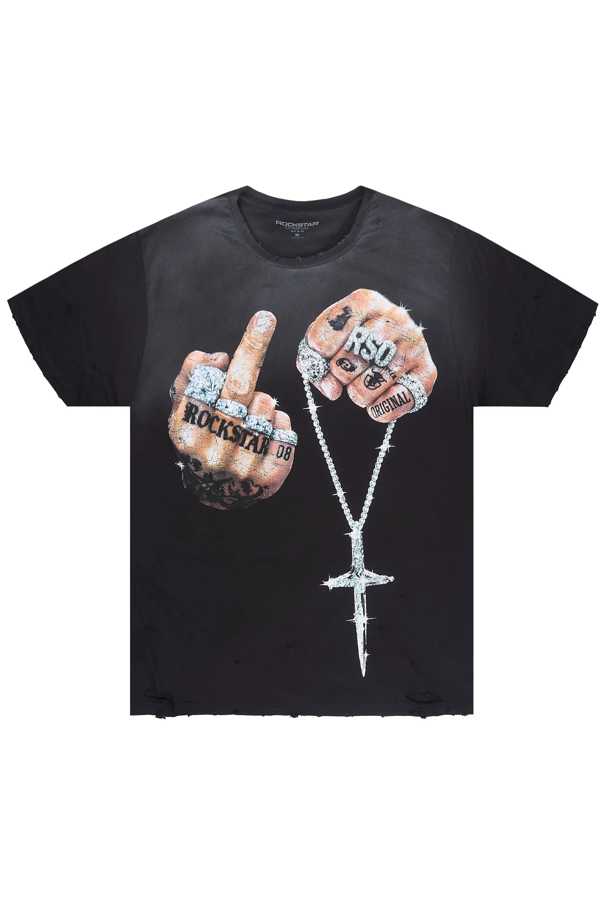 Dodson Black Oversized Graphic T-Shirt - image 1