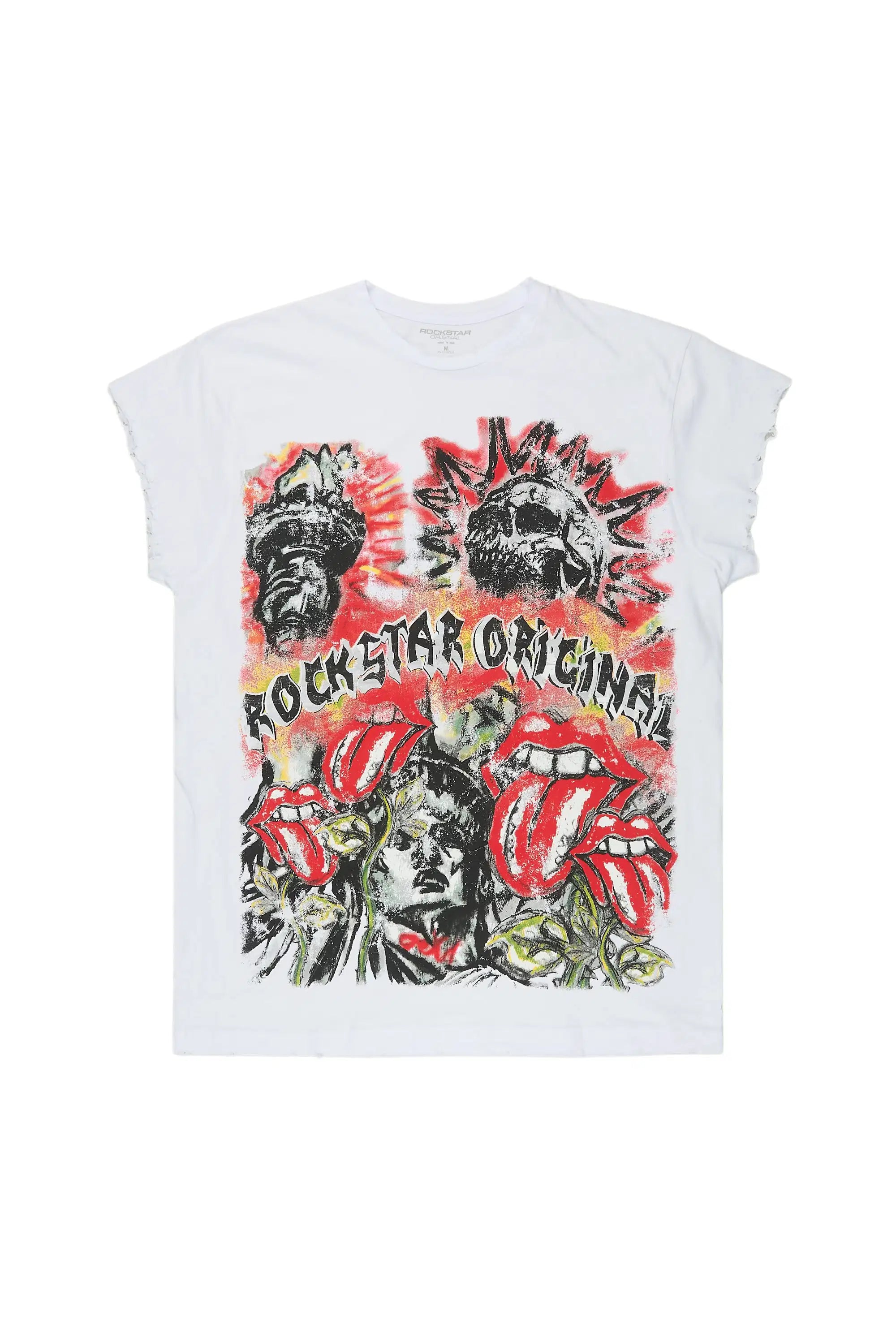 Falon White Cut Off Tee - image 1