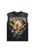 Jakito Black Oversized Cut Off T-Shirt - image 1