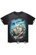 Contreras Black Oversized Graphic T-Shirt - image 1