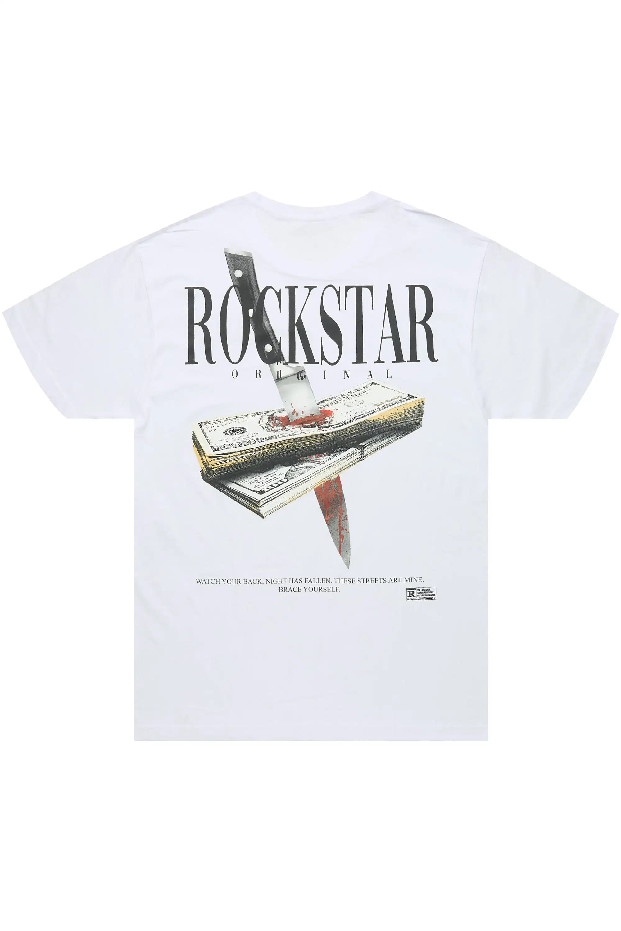 Dayte Nite White Graphic T-Shirt - image 1