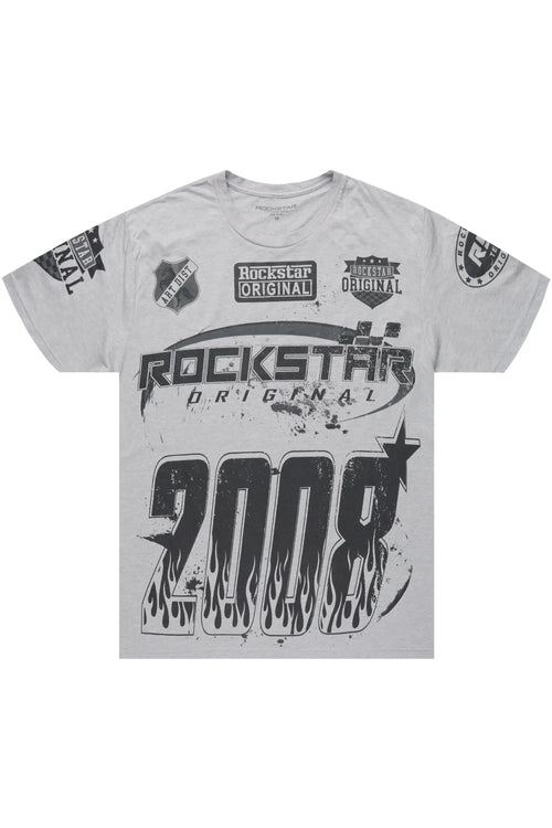 Amos 2.0 Heather Grey/Black Graphic T-Shirt - image 1