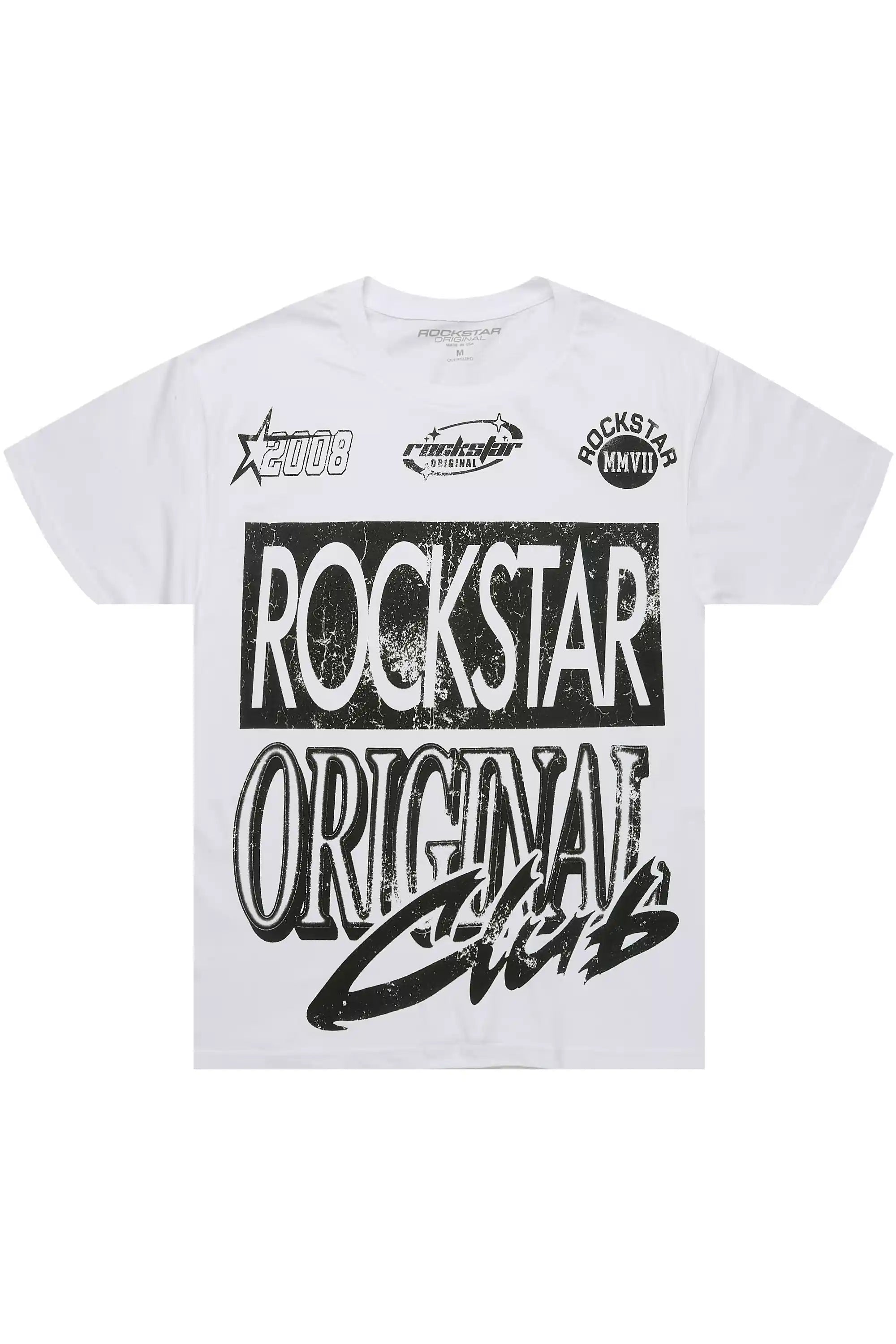 Rylok White/Black Oversized Graphic T-Shirt - image 1