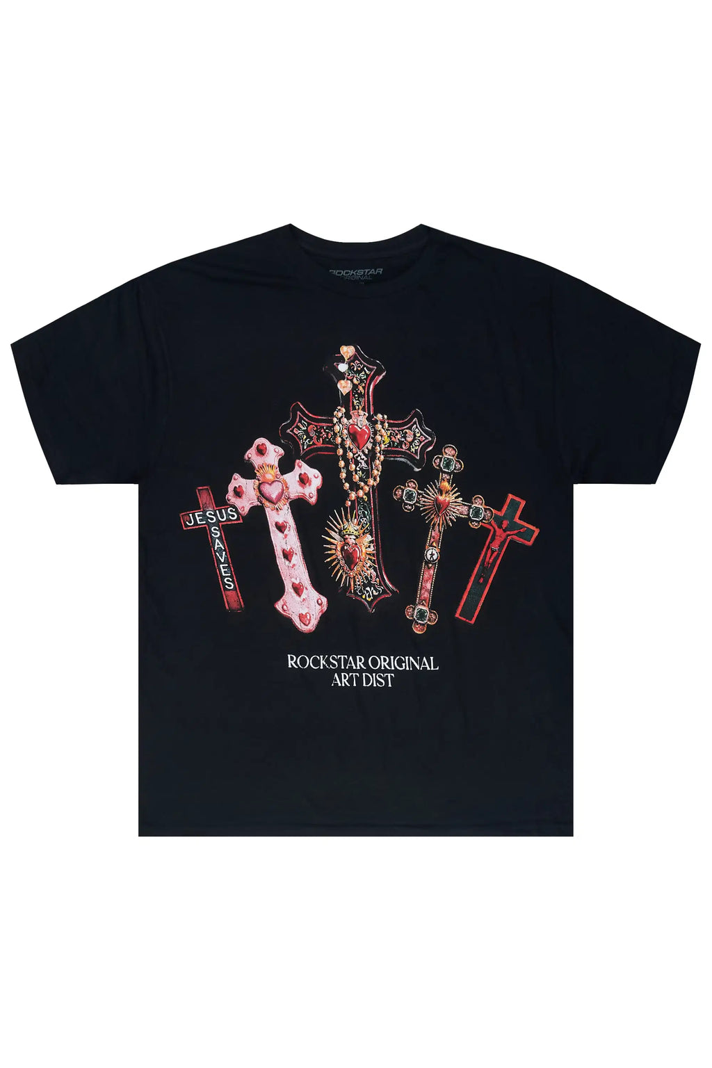 Xirel Black Oversized Graphic T-Shirt - image 1