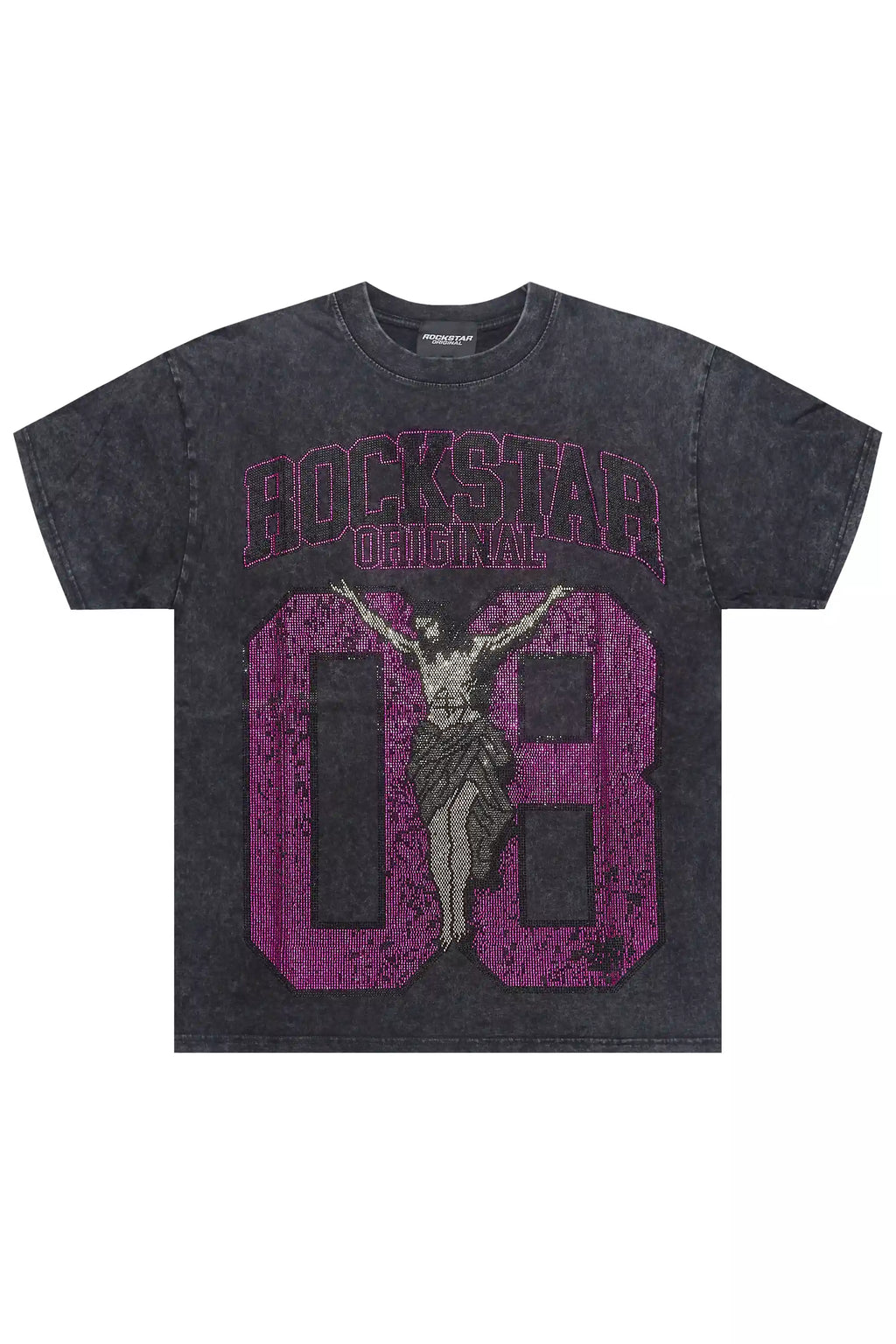 Field 2.0 Black/Pink Graphic Rhinestone T-Shirt - image 1
