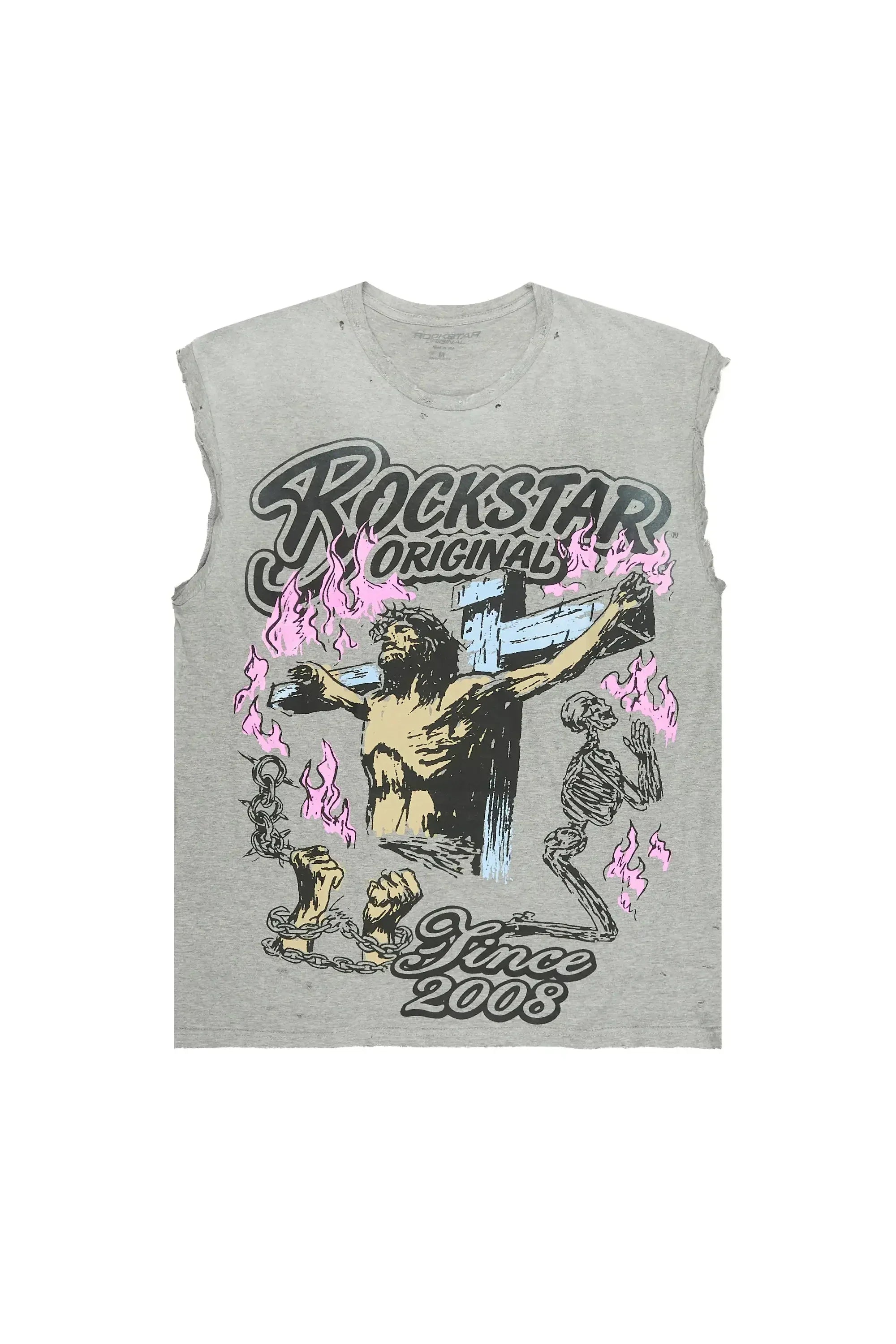 Kyren Grey Cut Off Tee - image 1