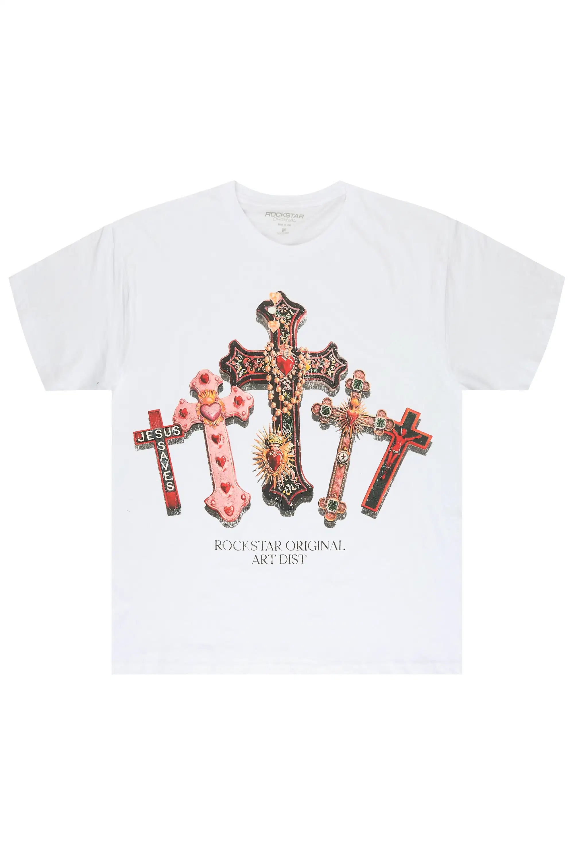 Xirel White Oversized Graphic T-Shirt - image 1