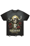Caprie Black Oversized Graphic T-Shirt - image 1
