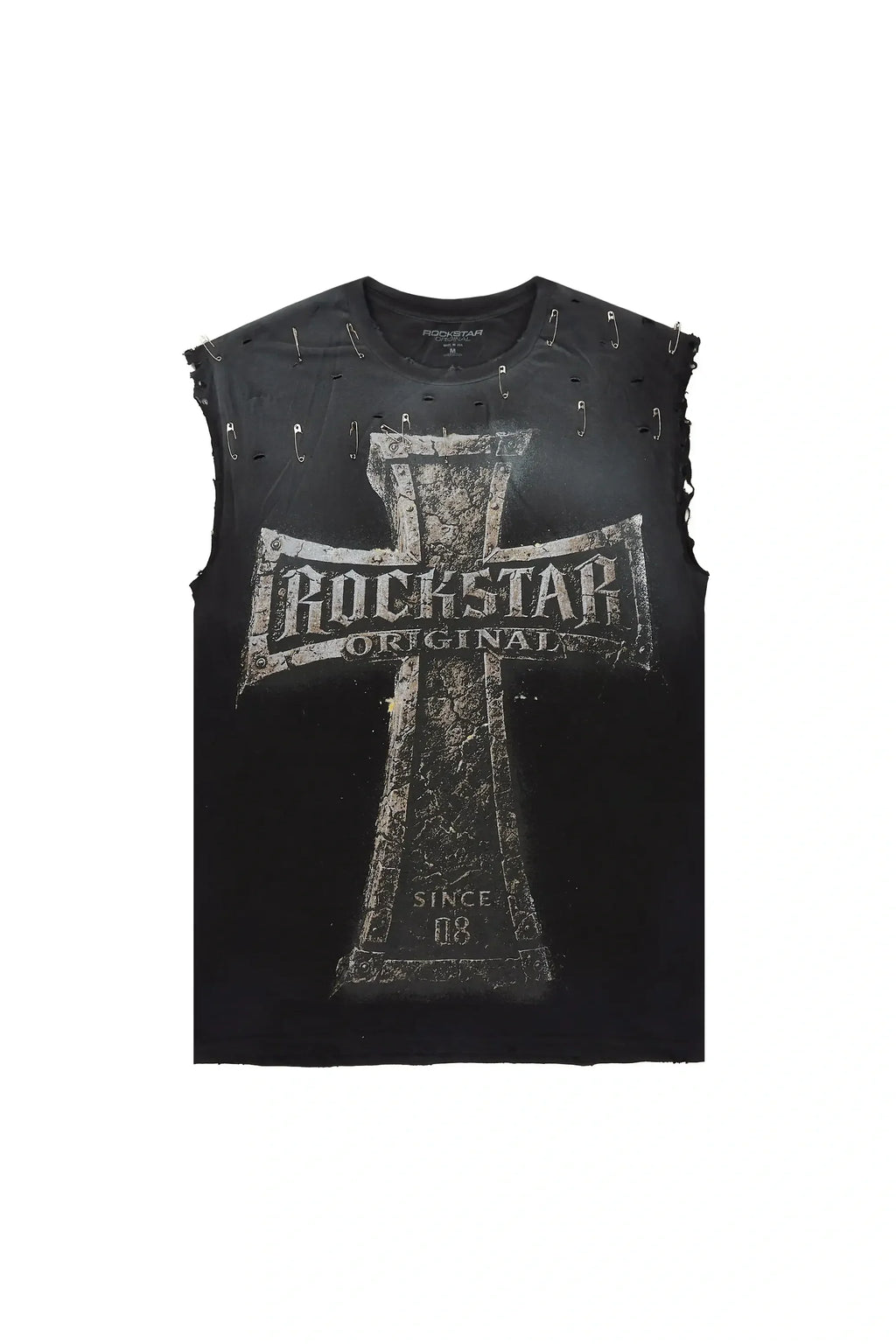 Mikell Black Oversized Cut Off T-Shirt - image 1