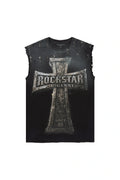 Mikell Black Oversized Cut Off T-Shirt - image 1