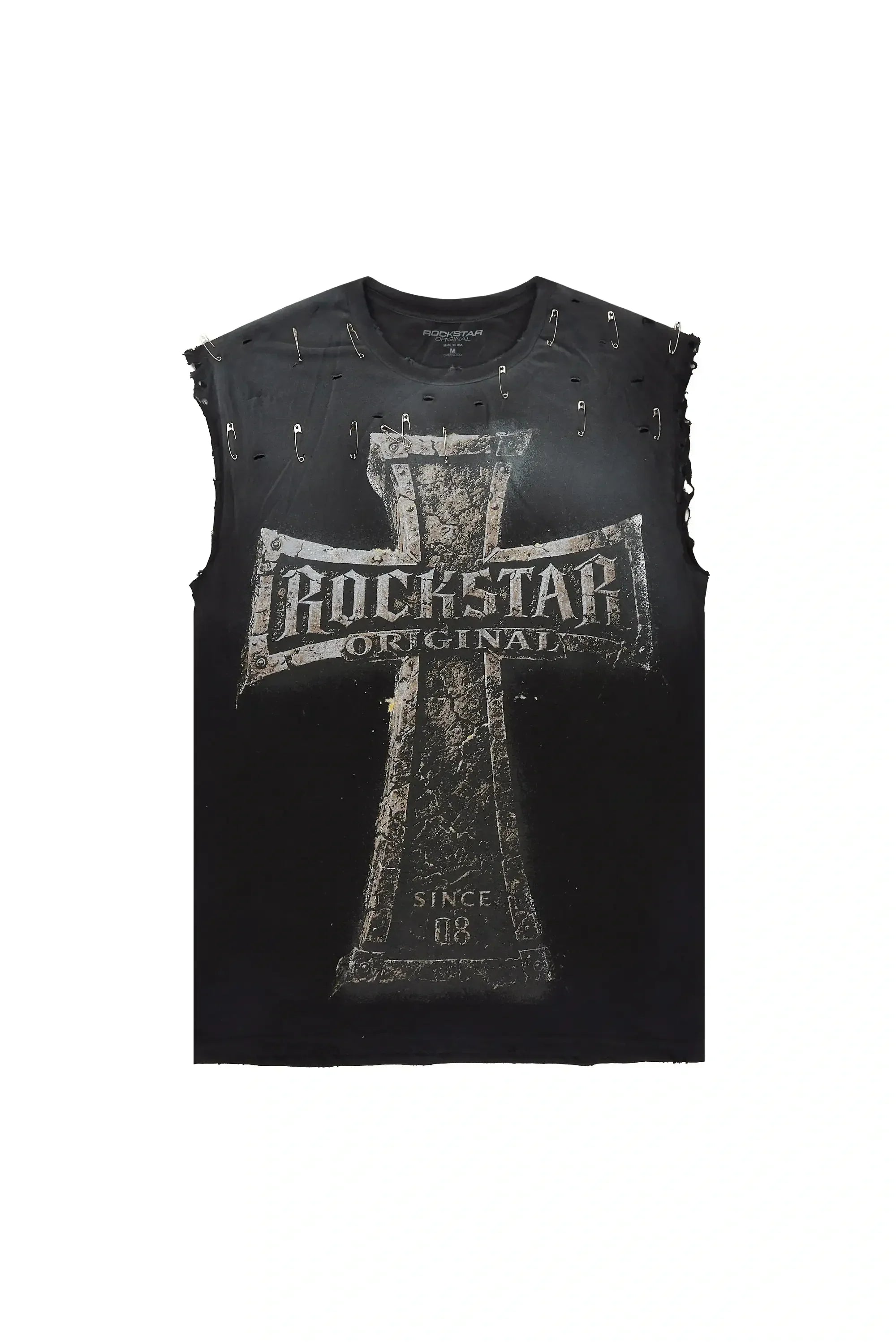 Mikell Black Oversized Cut Off T-Shirt - image 1