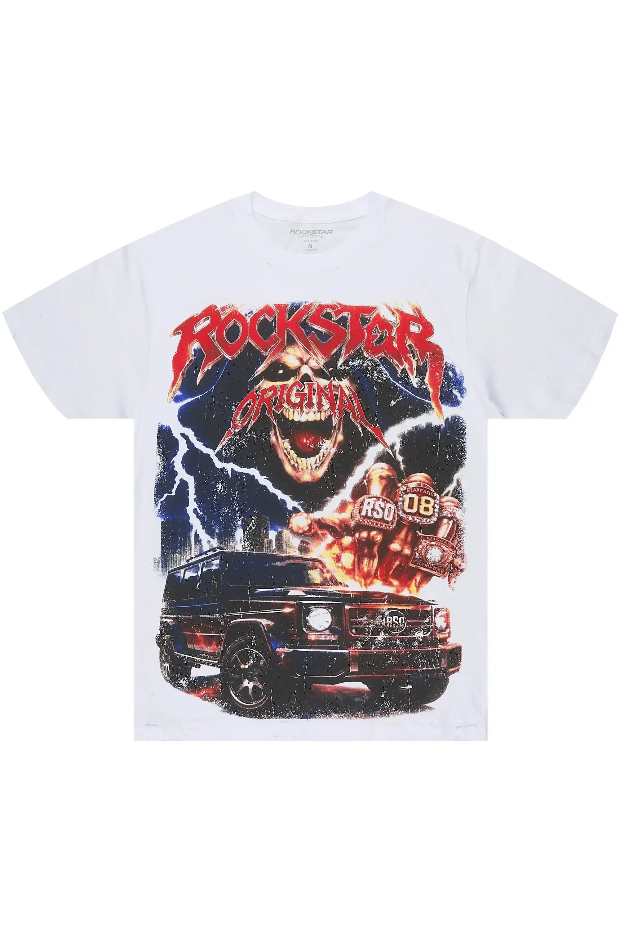Marshell White Oversized Graphic T-Shirt - image 1