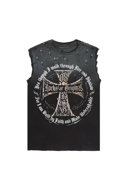 Coppin Black Oversized Cut Off T-Shirt - image 1