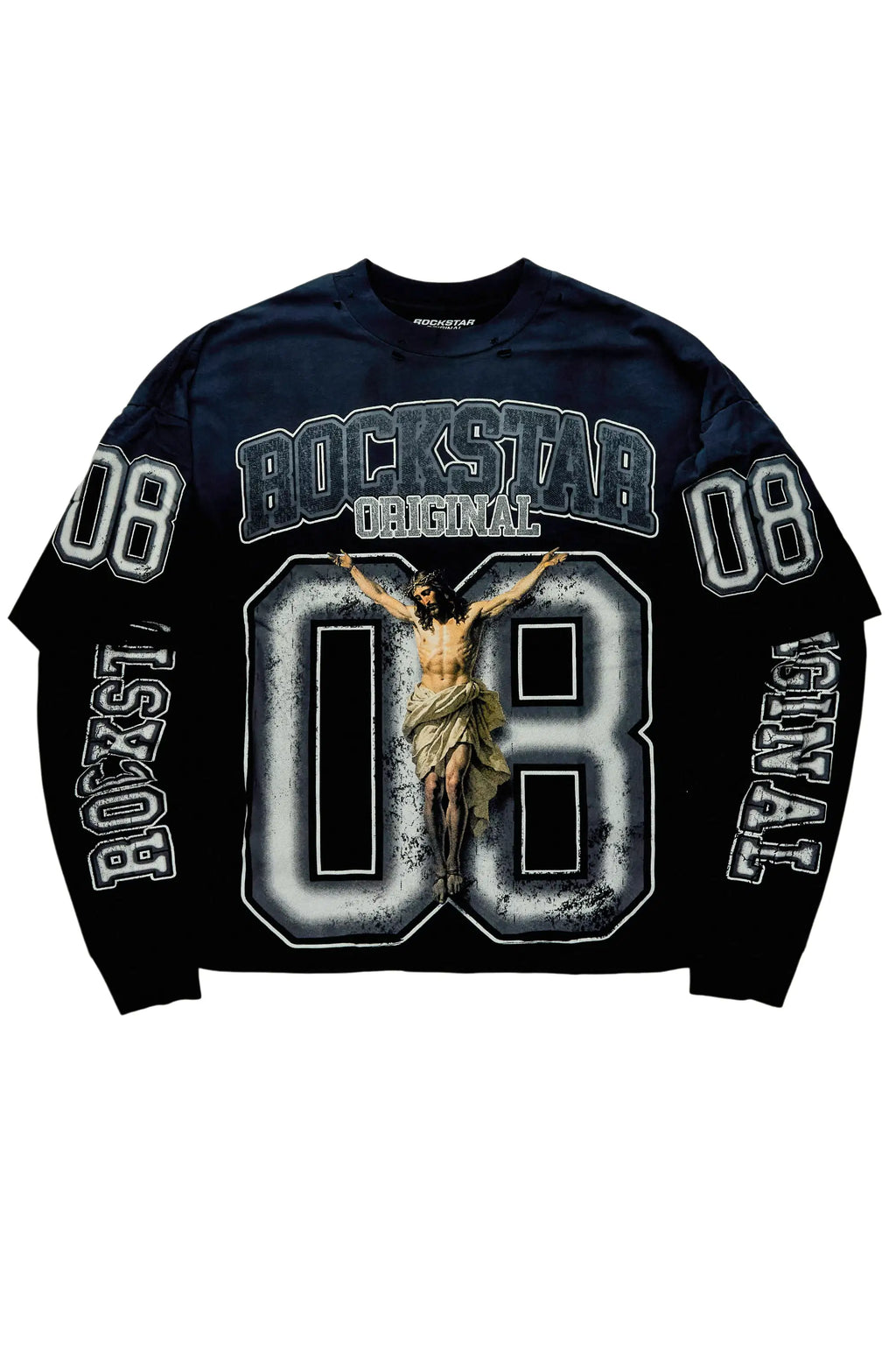 Fields Black/Grey Double Layer Long Sleeve Graphic T-Shirt - image 1
