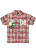 Emre Red Flannel Short Sleeve Shirt - image 1