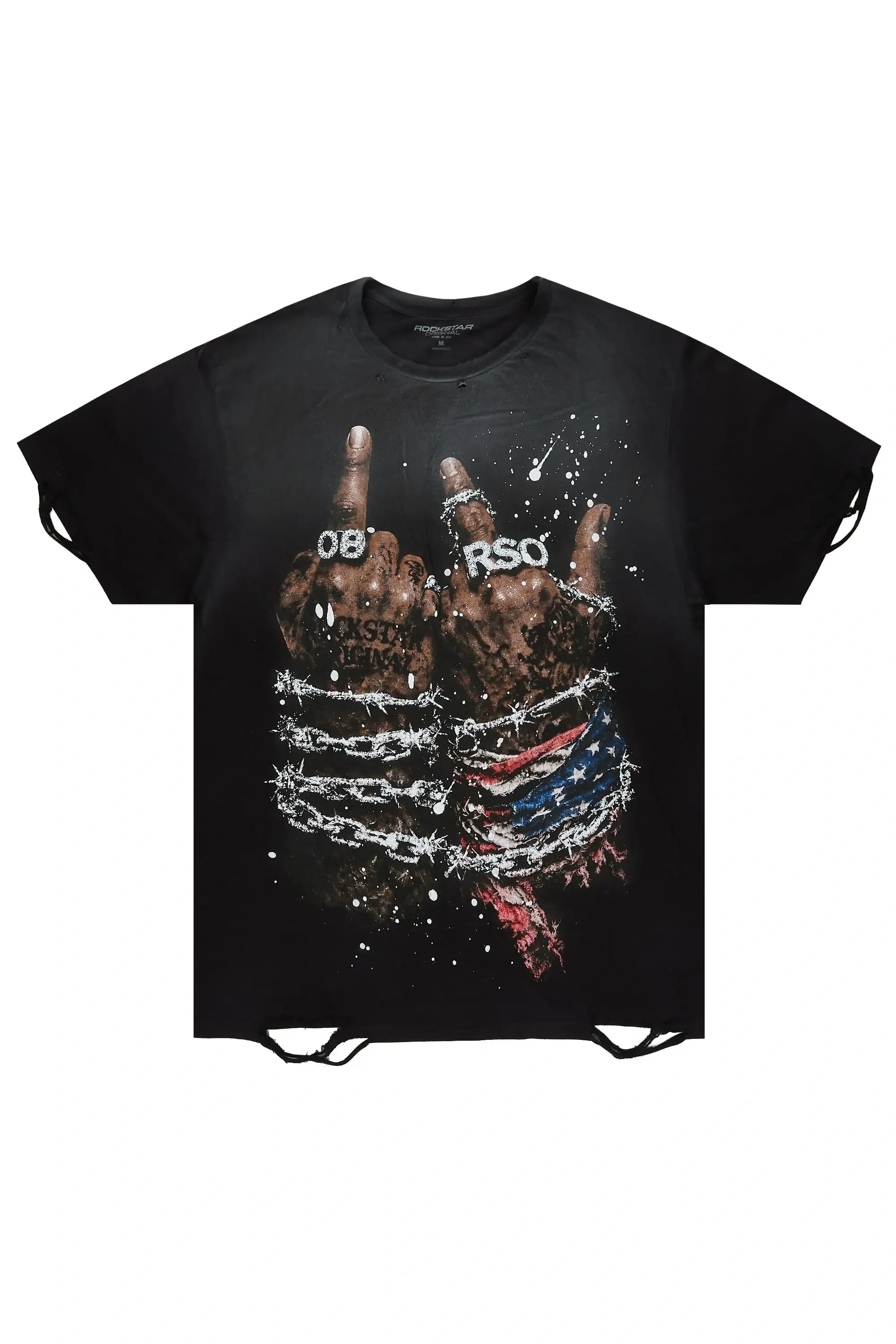Melo Black Oversized Graphic T-Shirt - image 1