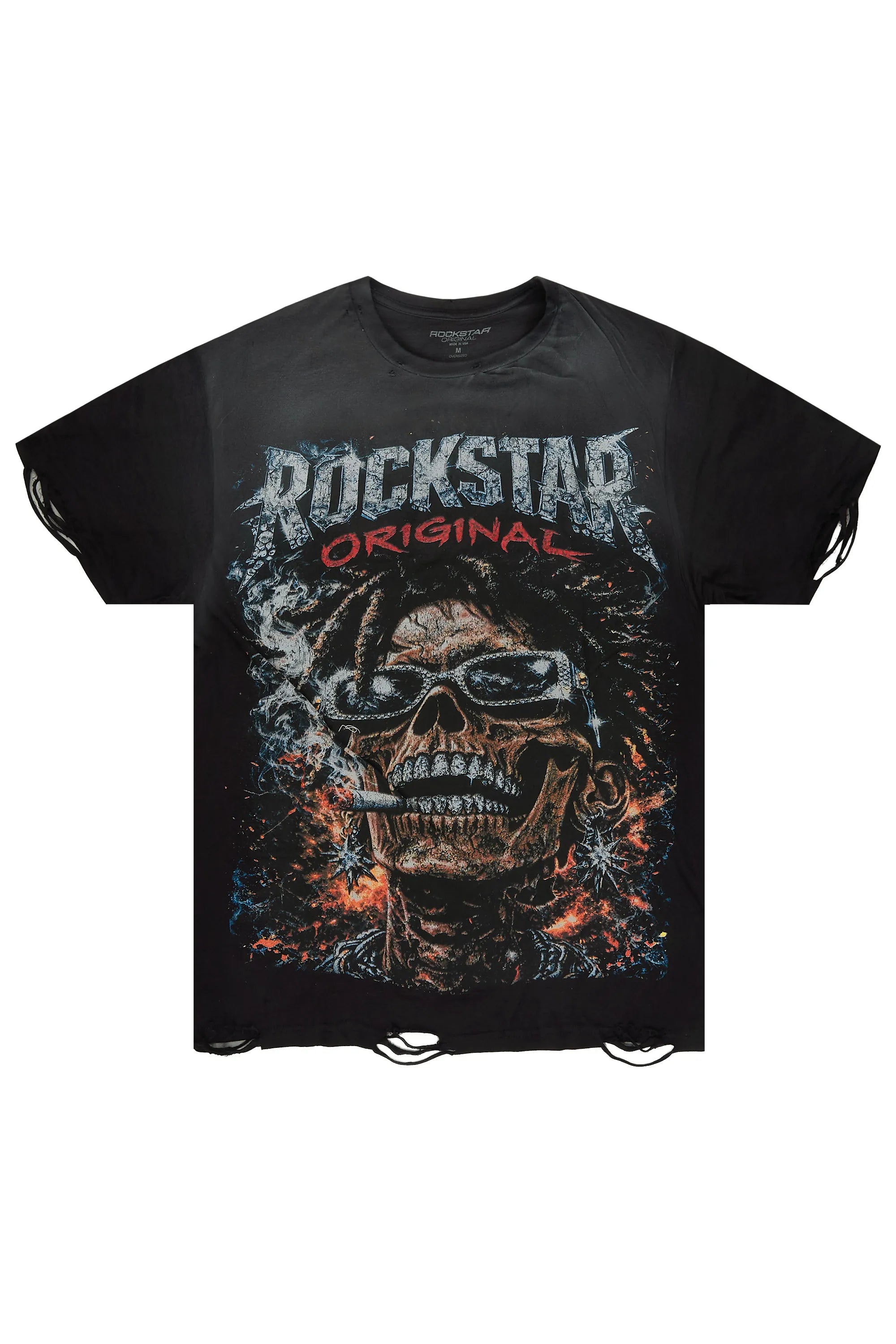 Baber Black Oversized Graphic T-Shirt - image 1