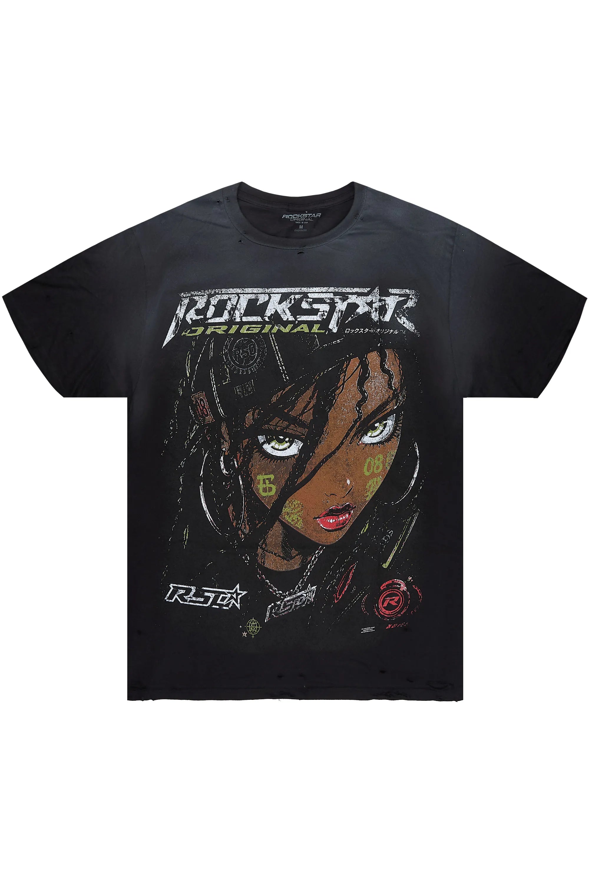 Brayzo Black Oversized Graphic T-Shirt - image 1