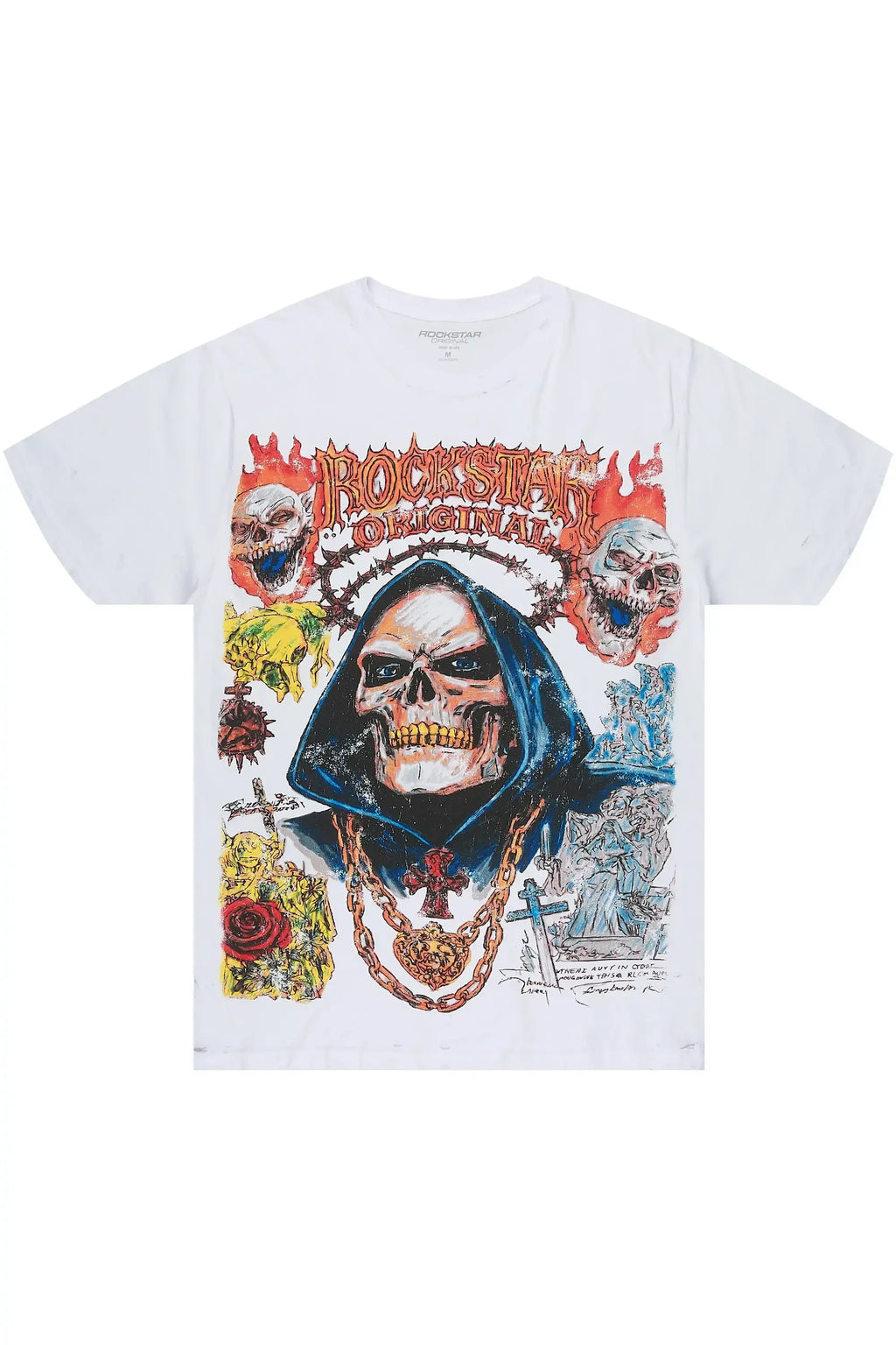 Chavis White Oversized Graphic T-Shirt - image 1