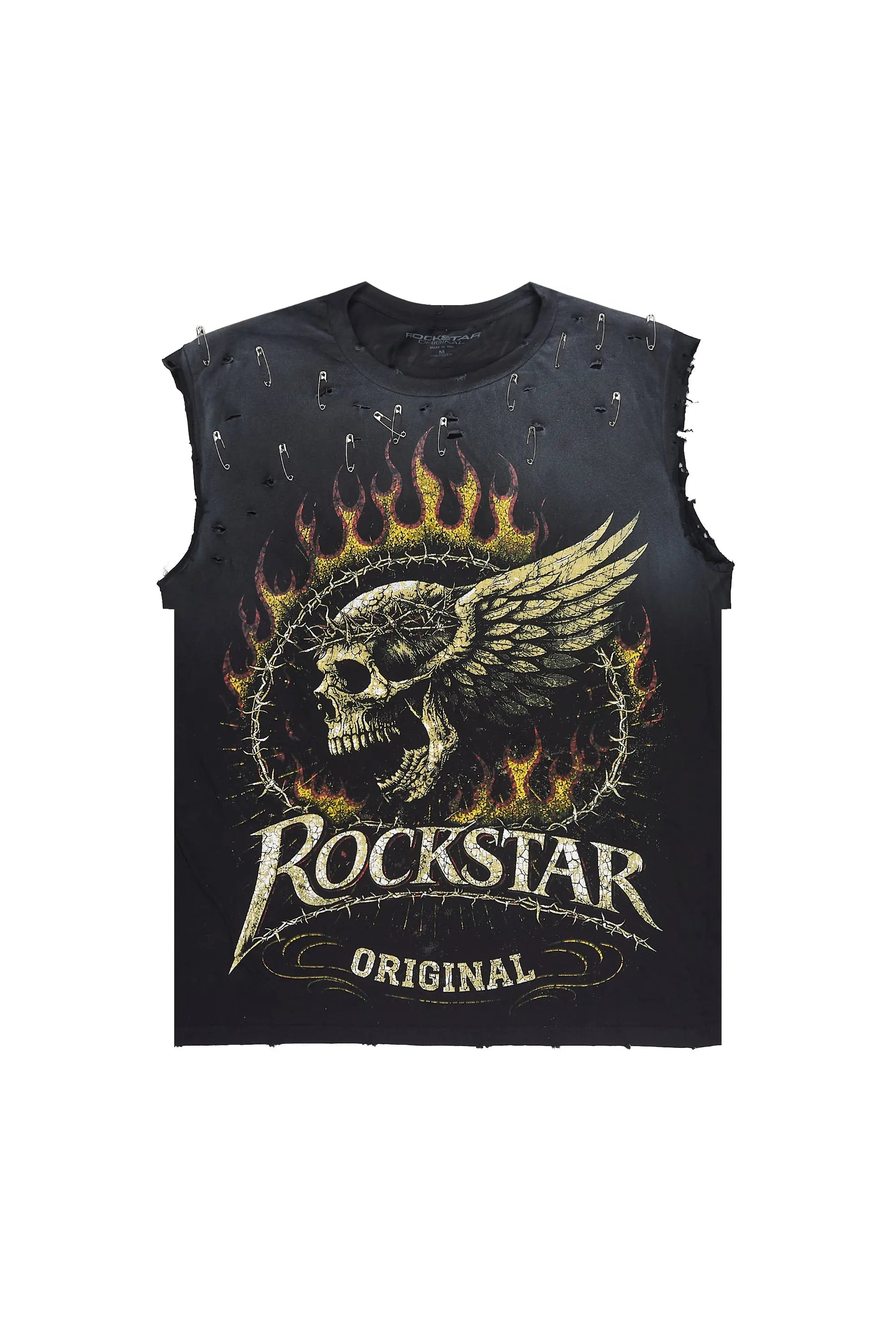 Destan Black Oversized Cut Off T-Shirt - image 1
