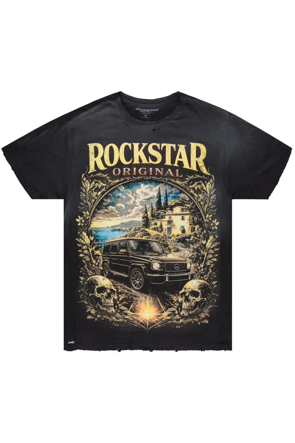 Stovall Black Oversized Graphic T-Shirt - image 1