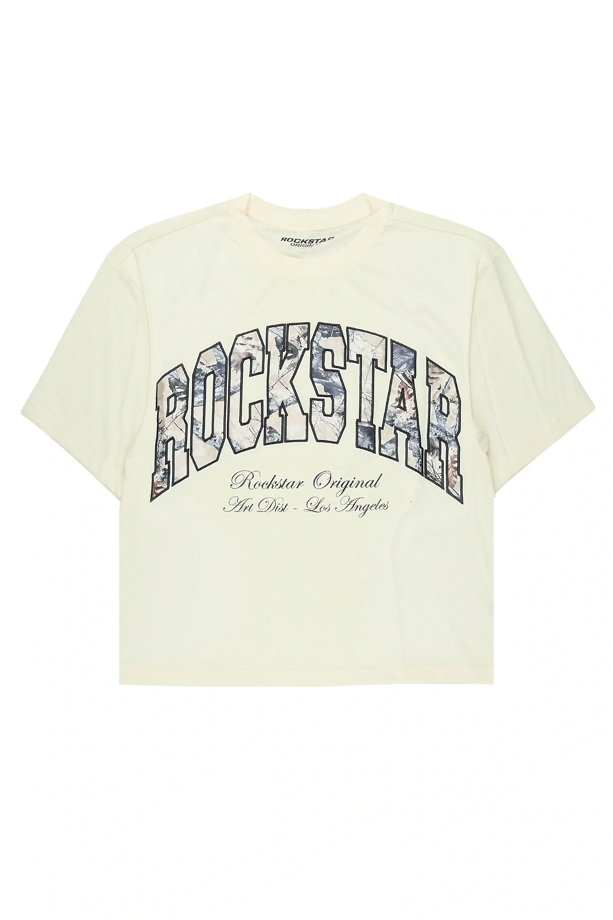Alas Beige Boxy Crop Tee - image 1