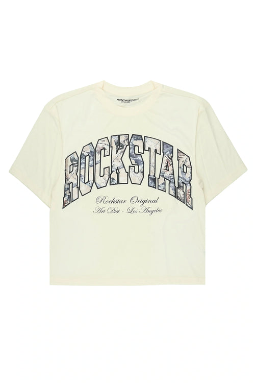 Alas Beige Boxy Crop Tee - image 1