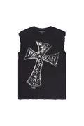 Chazen Black Oversized Cut Off T-Shirt - image 1