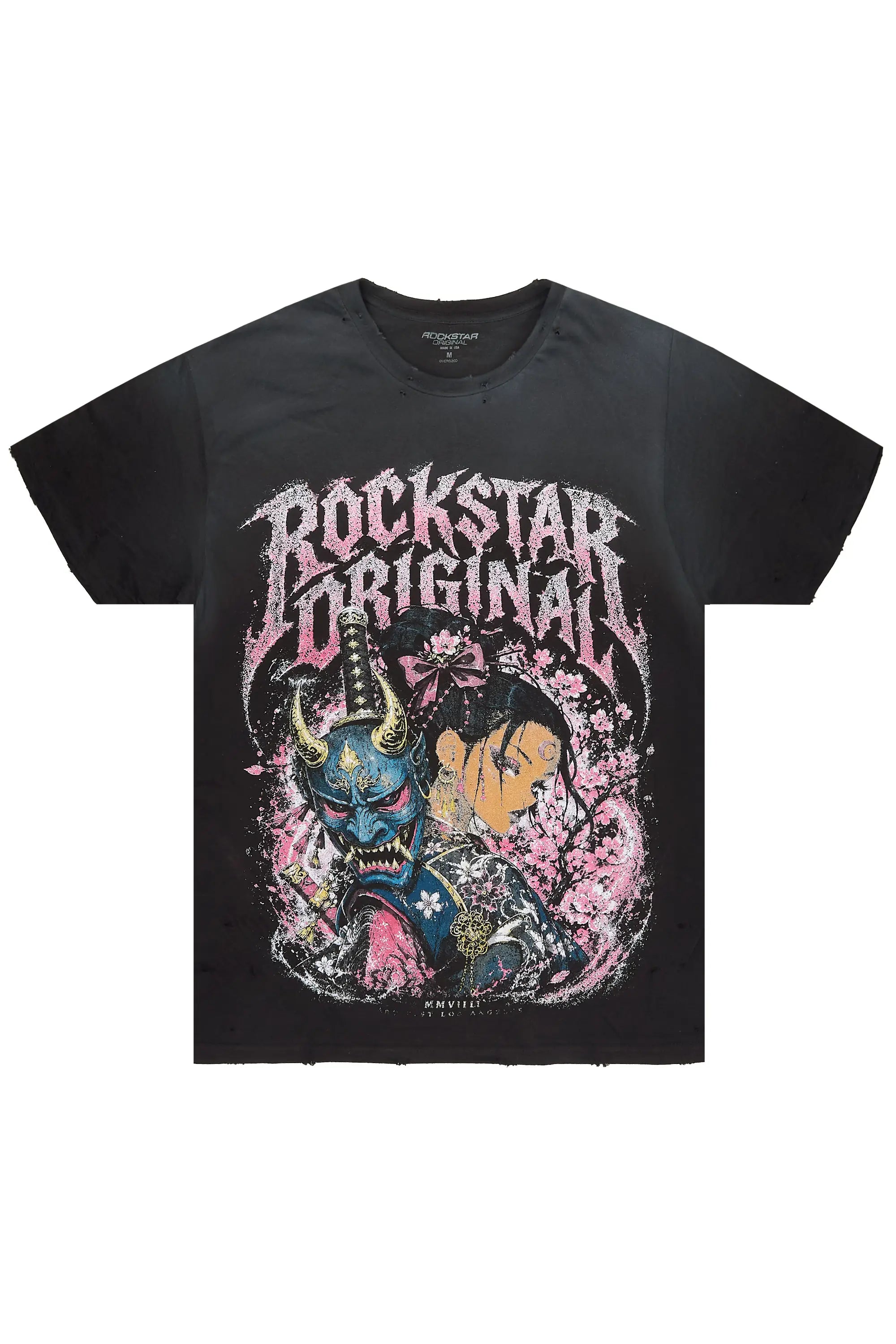 Kavero Black Oversized Graphic T-Shirt - image 1