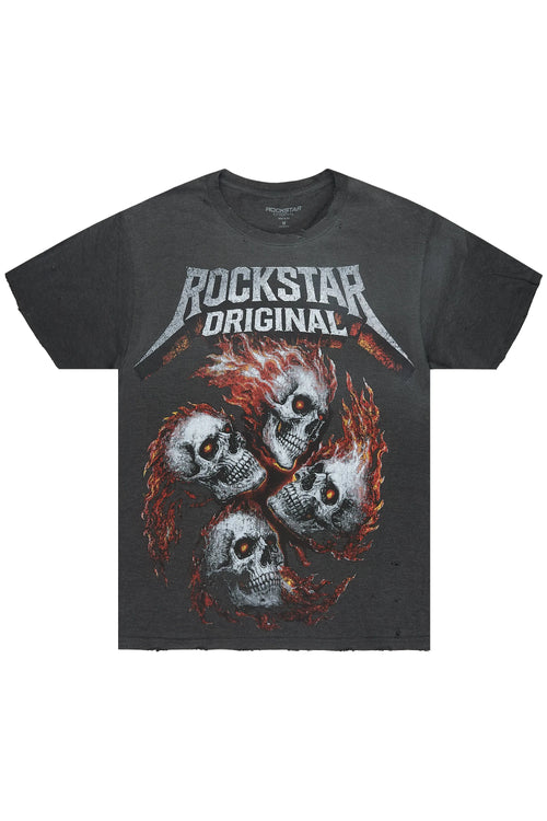 Cayson Charcoal Oversized Graphic T-Shirt - image 1