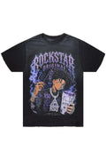 Vexler Black Oversized Graphic T-Shirt - image 1