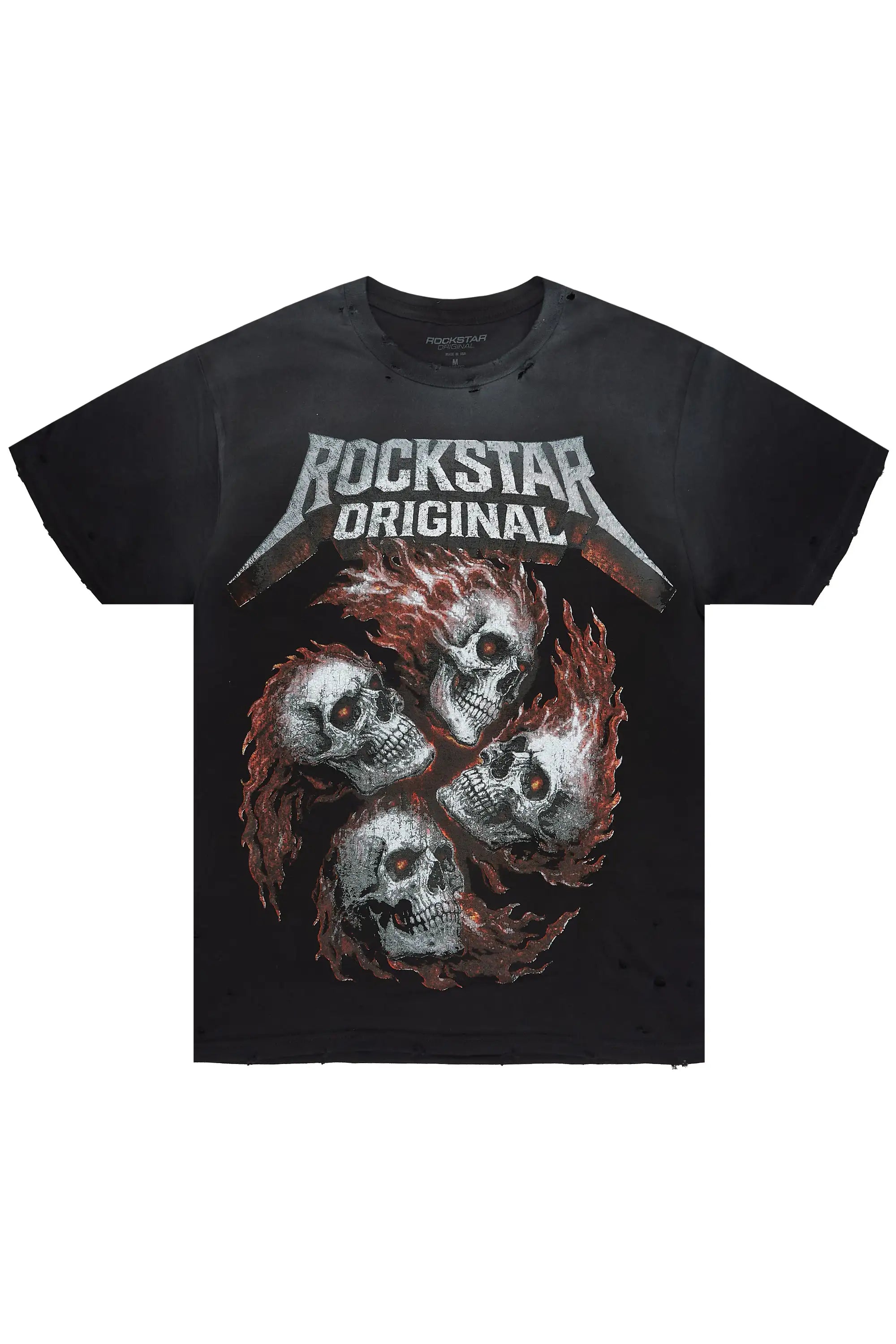 Cayson Black Oversized Graphic T-Shirt - image 1