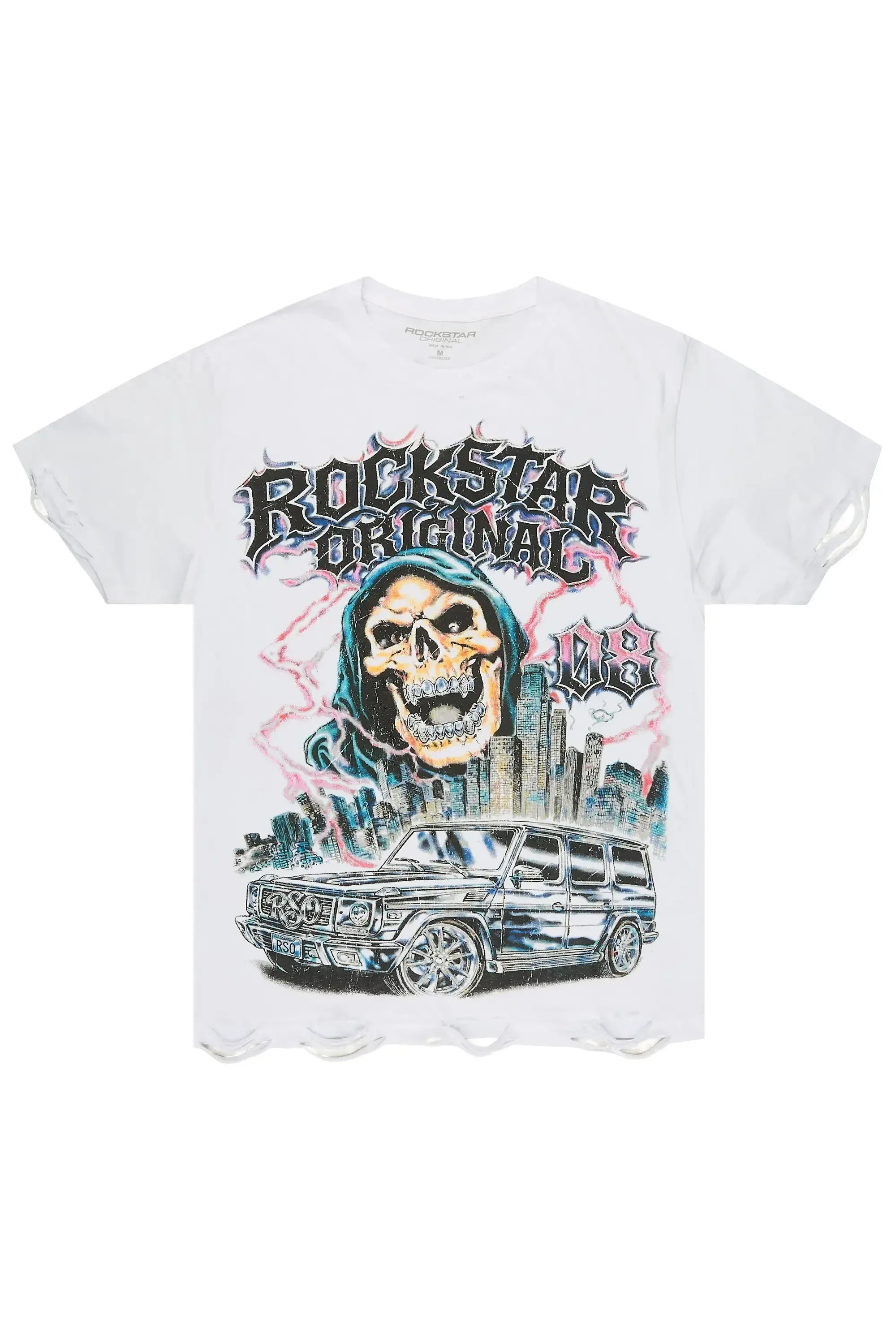 Imani White Oversized Graphic T-Shirt - image 1