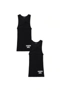 Mens Basic Black Tank Top - 2 Pack - image 1