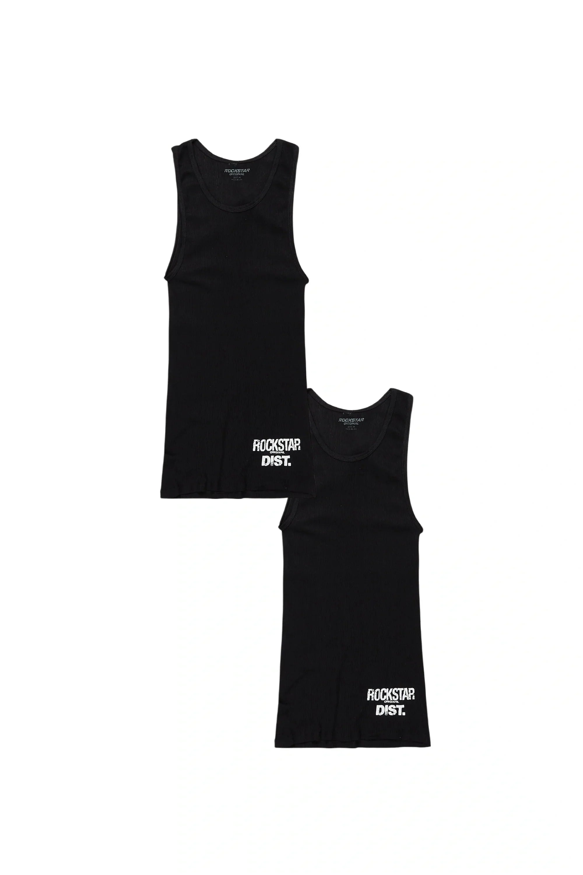 Mens Basic Black Tank Top - 2 Pack - image 1