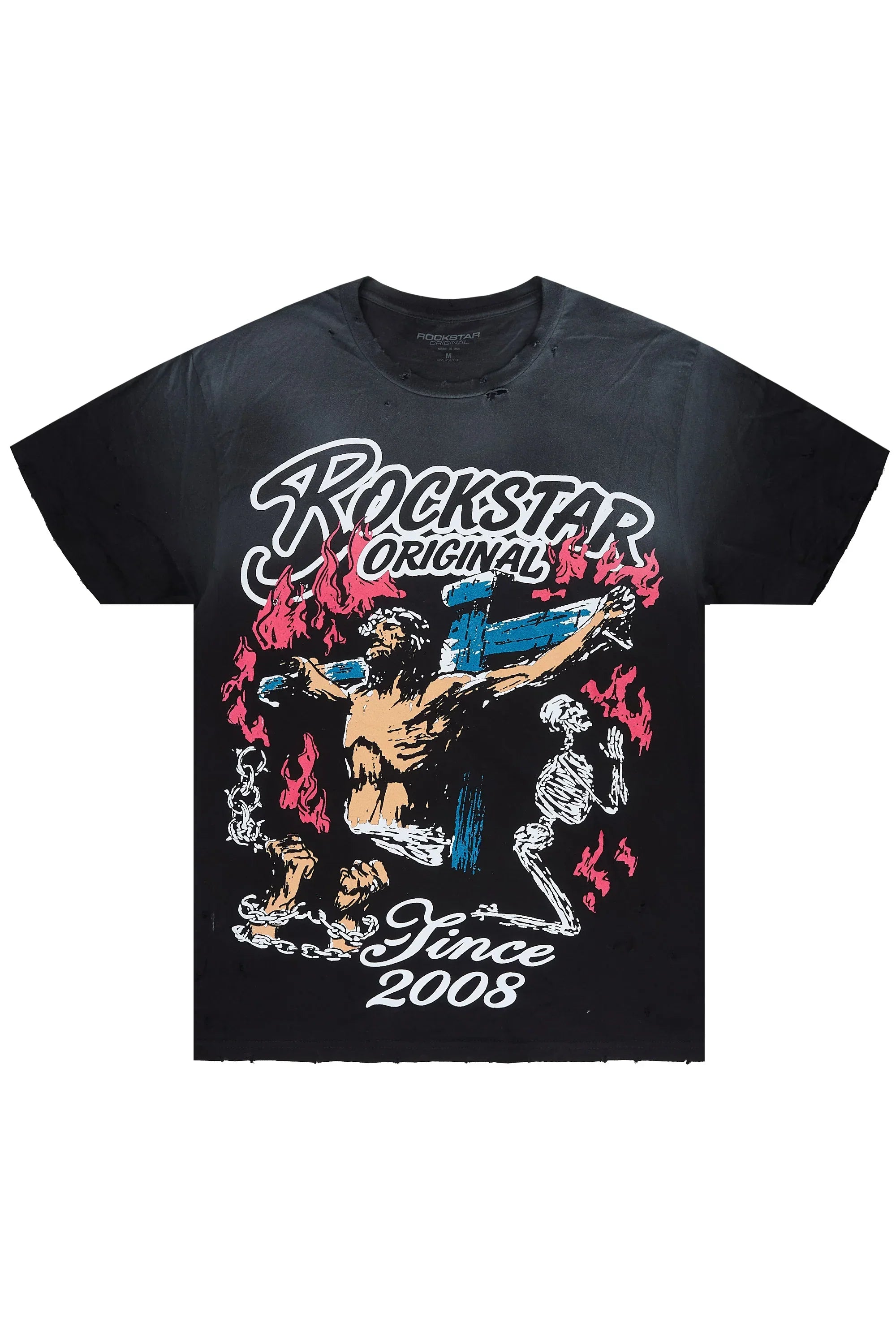 Kyren Black Oversized Graphic T-Shirt - image 1