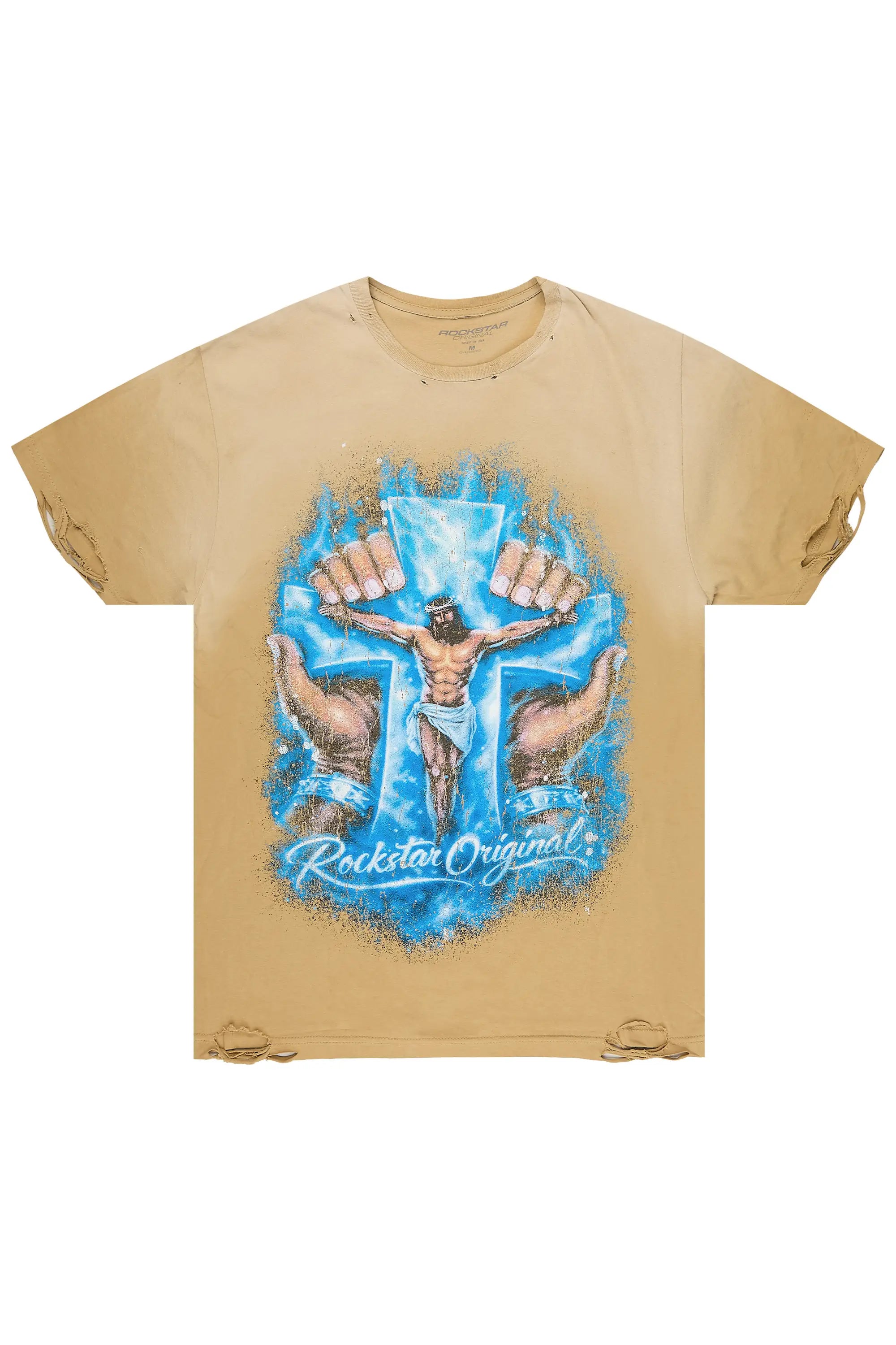 Cee Beige Oversized Graphic T-Shirt - image 1