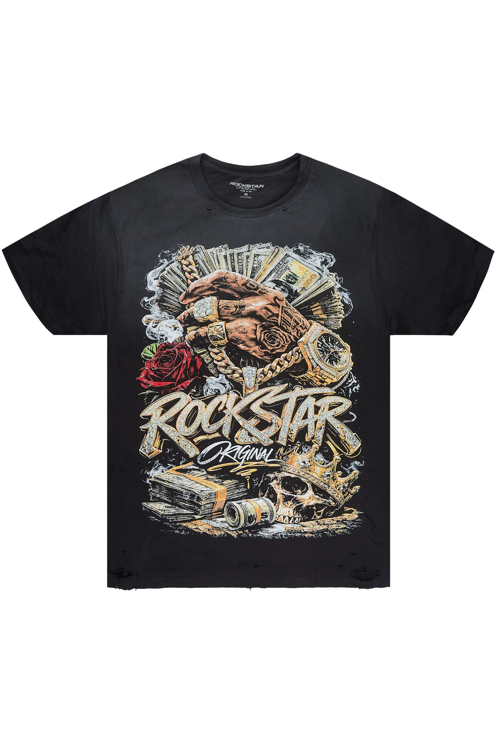 Mizzell Black Oversized Graphic T-Shirt - image 1