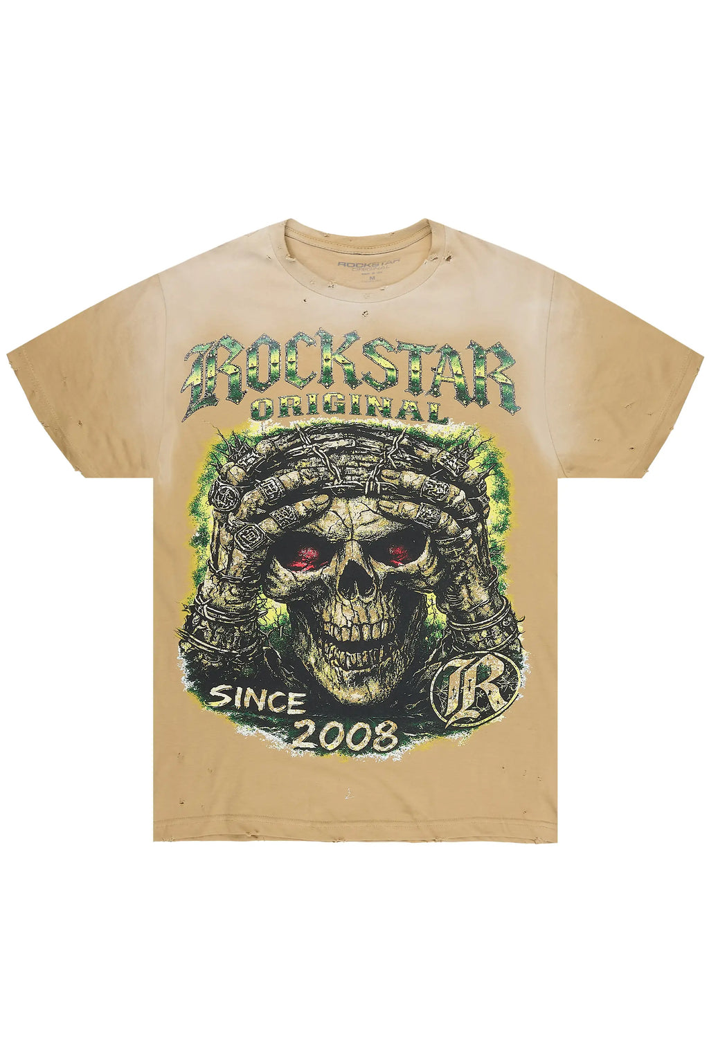 Mack Beige Oversized Graphic T-Shirt - image 1