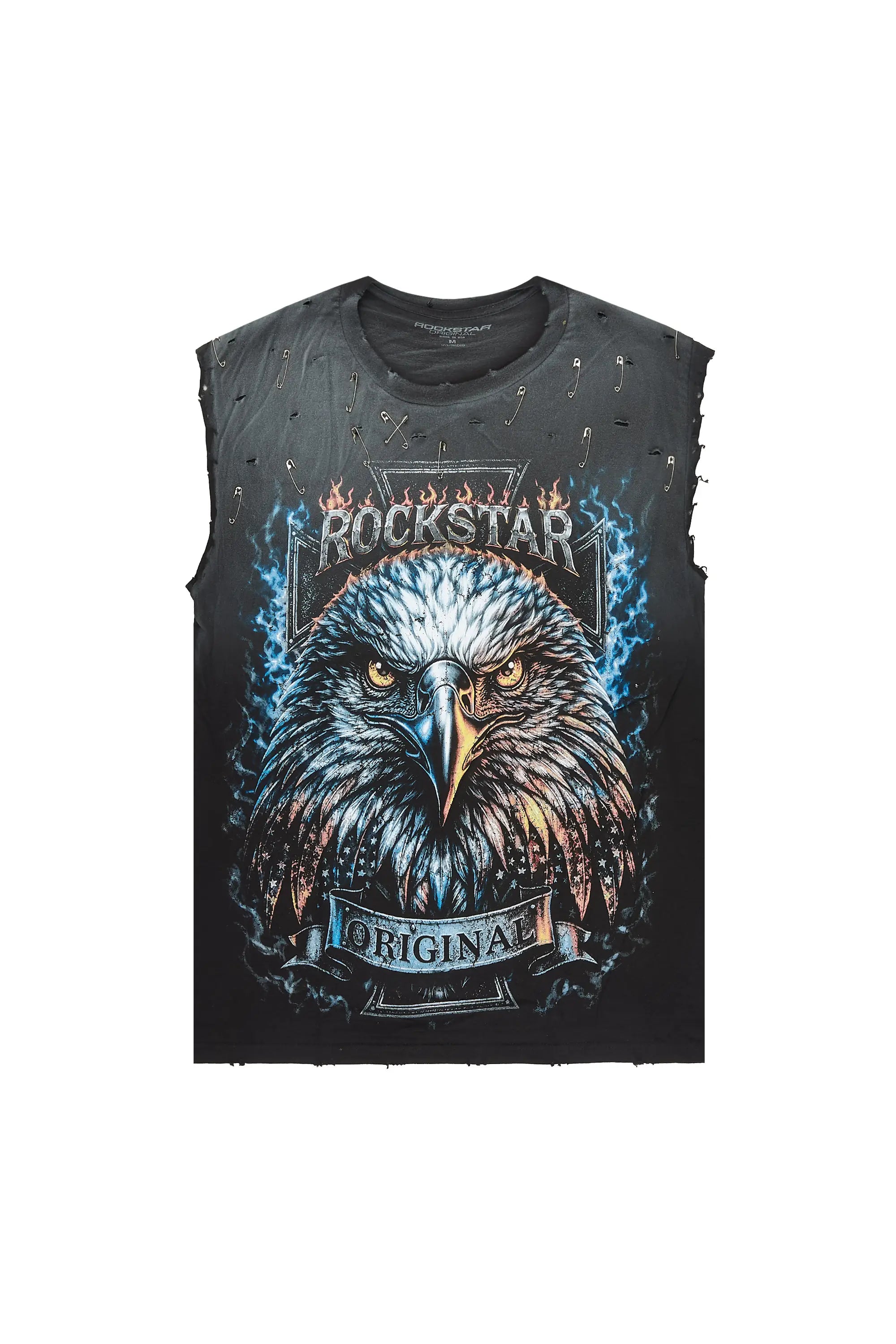 Elmore Black Oversized Cut Off T-Shirt - image 1