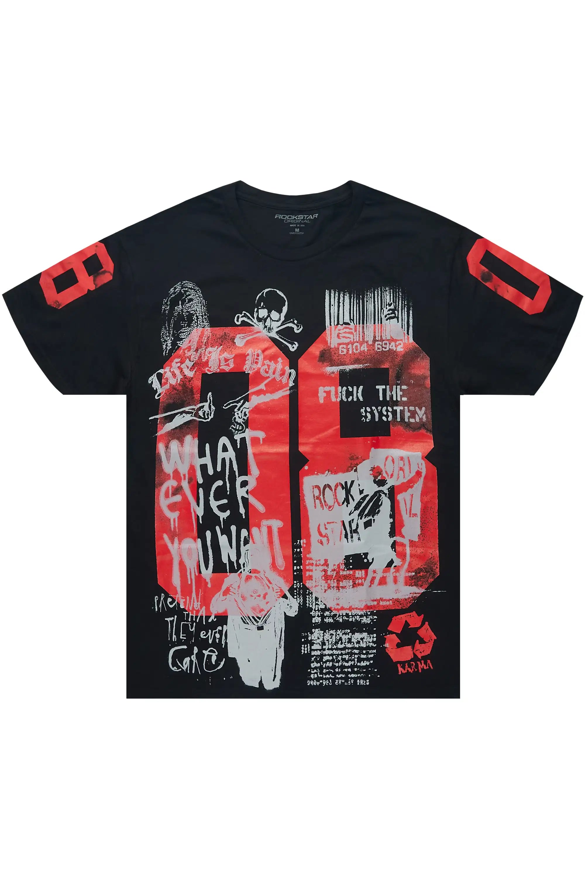 Grill 3.0 Black Oversized Graphic T-Shirt - image 1