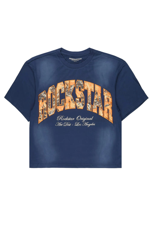 Alas Navy Boxy Crop Tee - image 1