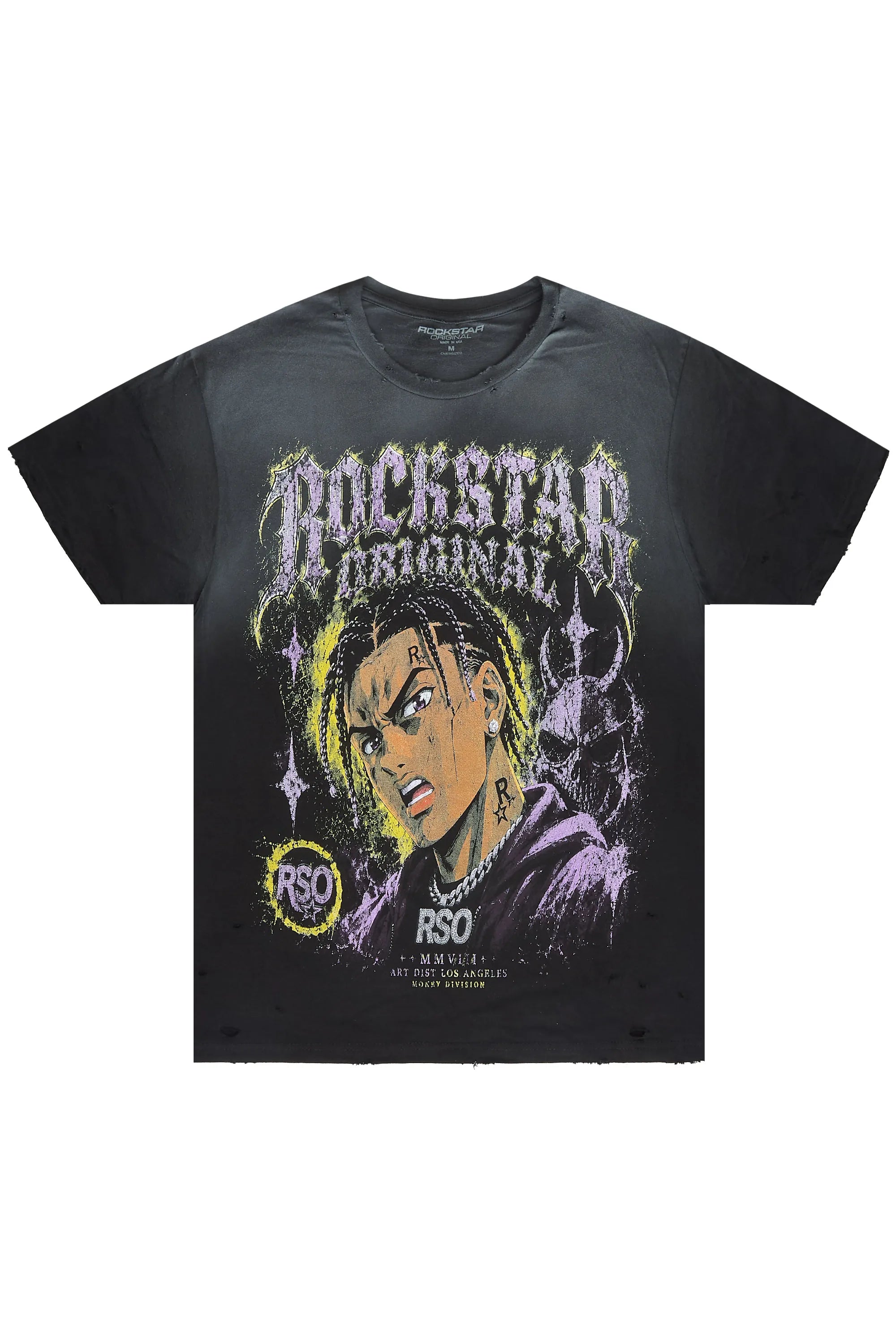 Torell Black Oversized Graphic T-Shirt - image 1