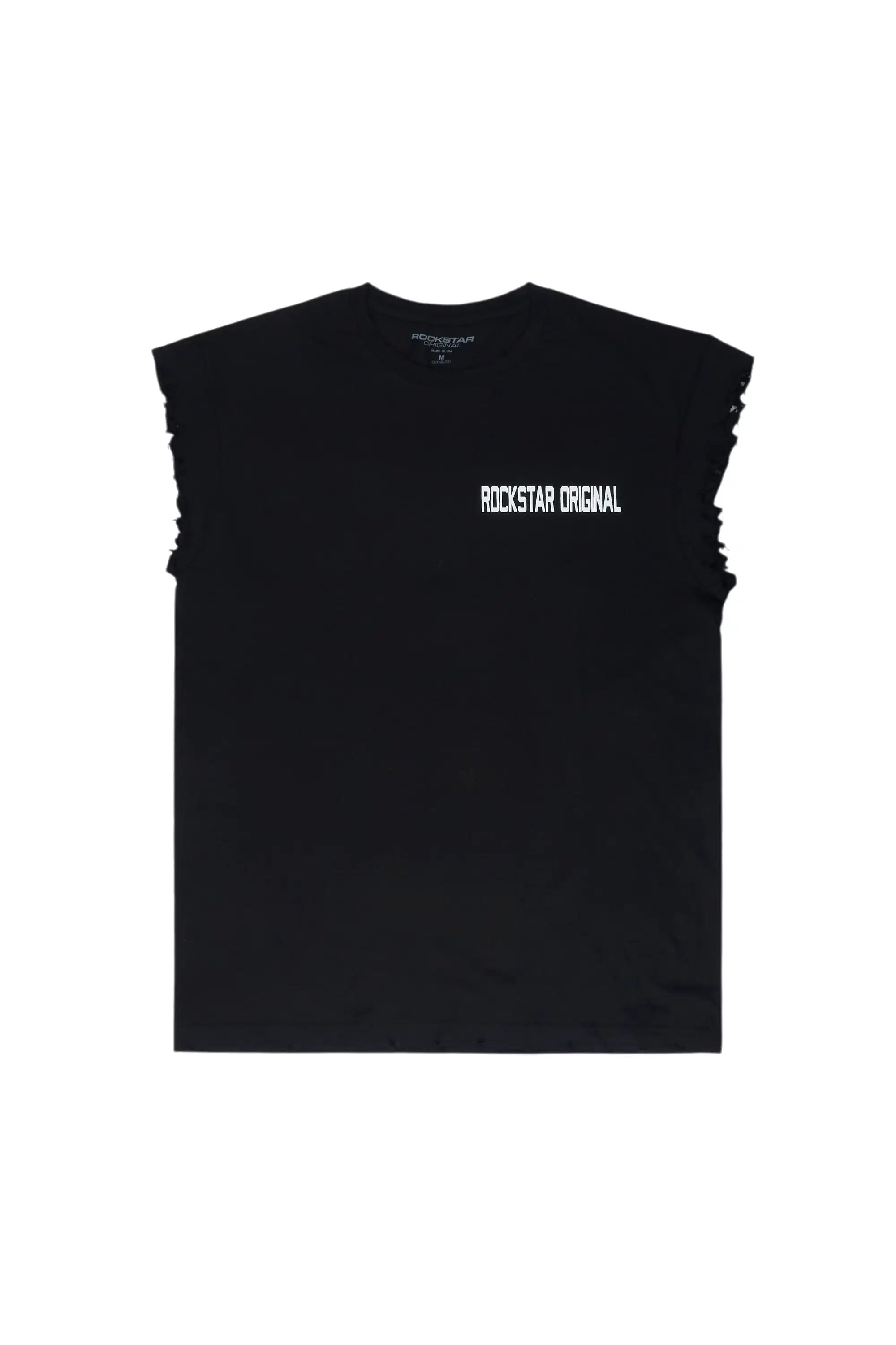 Corven Black Cut Off T-Shirt - image 1