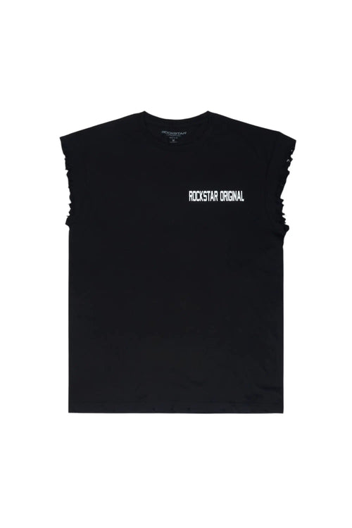 Corven Black Cut Off T-Shirt - image 1