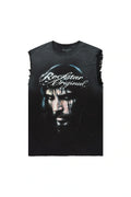 Graves Black Oversized Cut Off T-Shirt - image 1
